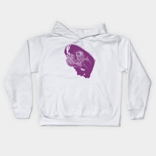 Purple dog face chihuahua Kids Hoodie